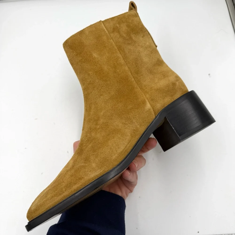 NEW Everlane Toasted Almond Suede Tan Leather The City Boot‎ in Size 9